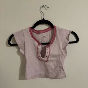 Urban Outfitters Seamless Notched Crop Top